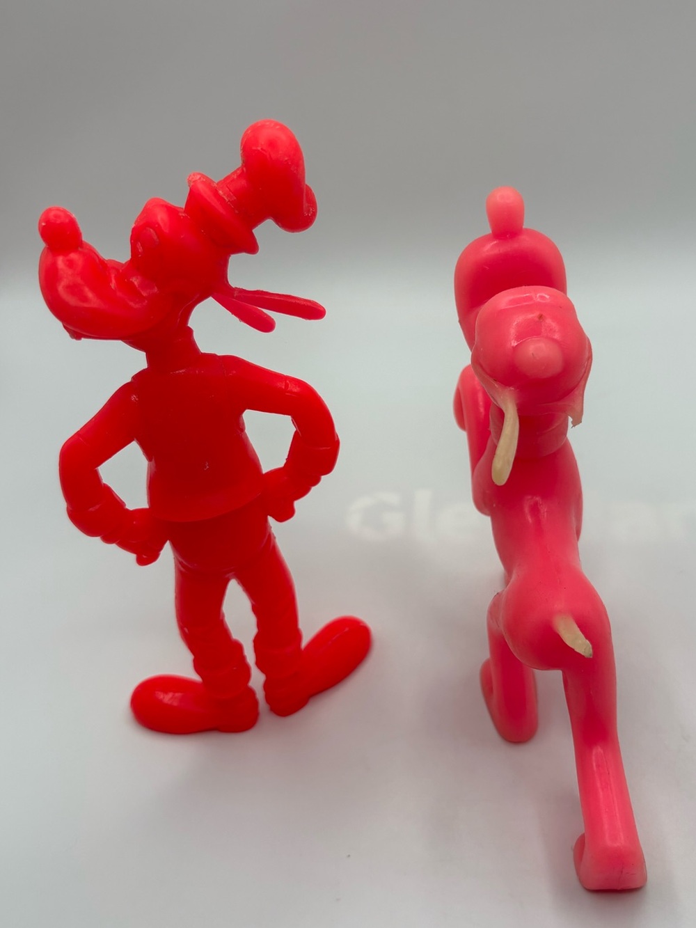 Vtg  Louis  Mark  1971 Walt Disney Hard Plastic  Goofy And Pluto Red Figures Lot